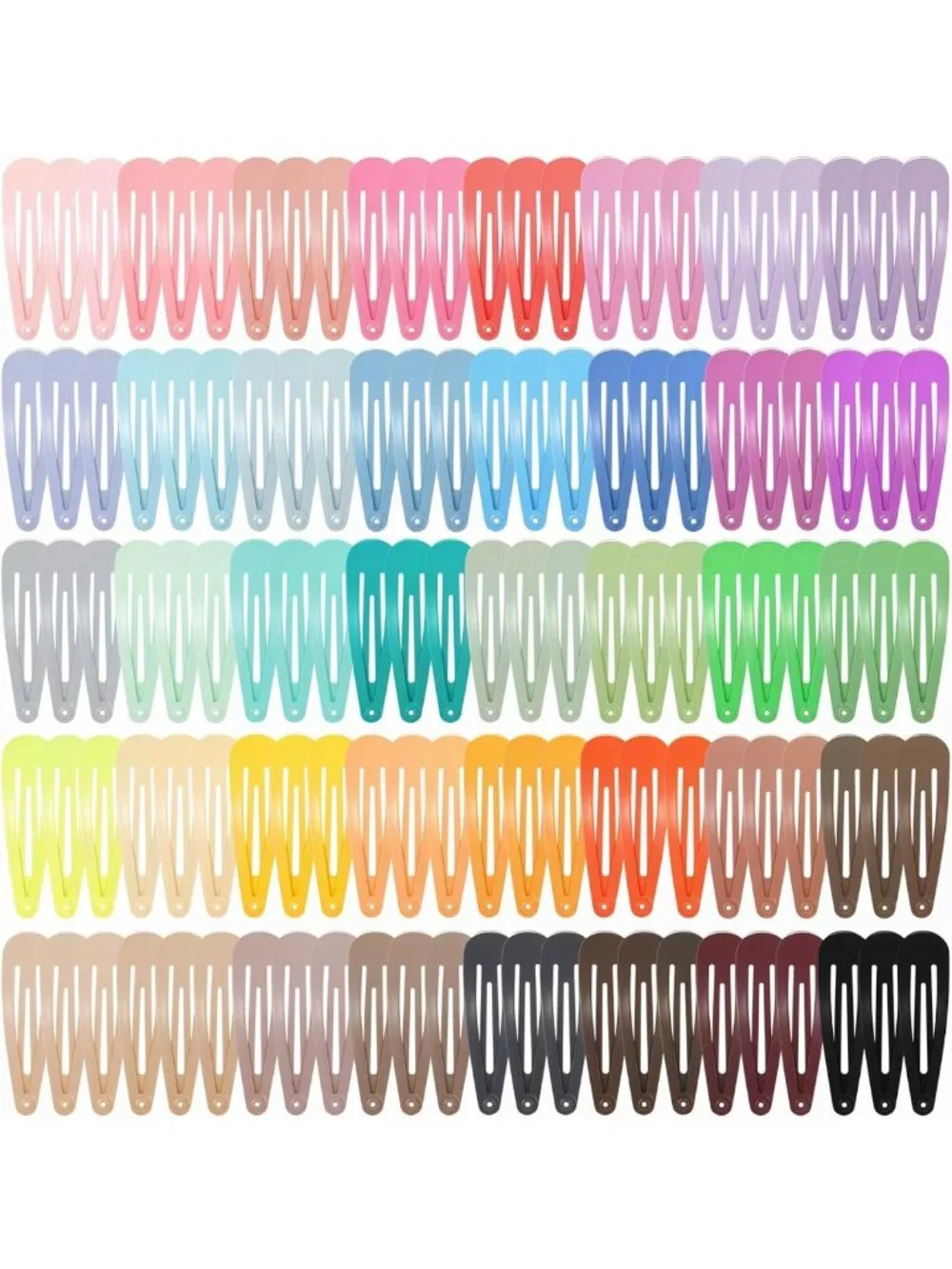 120 Pcs No-Slip Metal Snap Hair Clips for Women & Girls - Small Barrettes Set